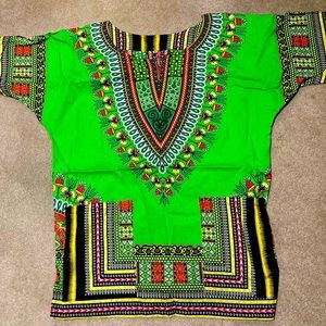 Lime Green South African Dashiki (Cotton)